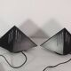 Pyramid Lamp 1980 vintage German x2