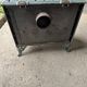 Enamelled cast iron wood stove and earthenware Mirus