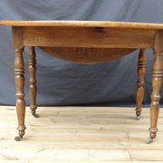 Louis Philippe oval table with flaps, cherry wood Ø120-108 x 74 cm