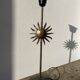 Vintage sun-shaped wrought iron lamp foot