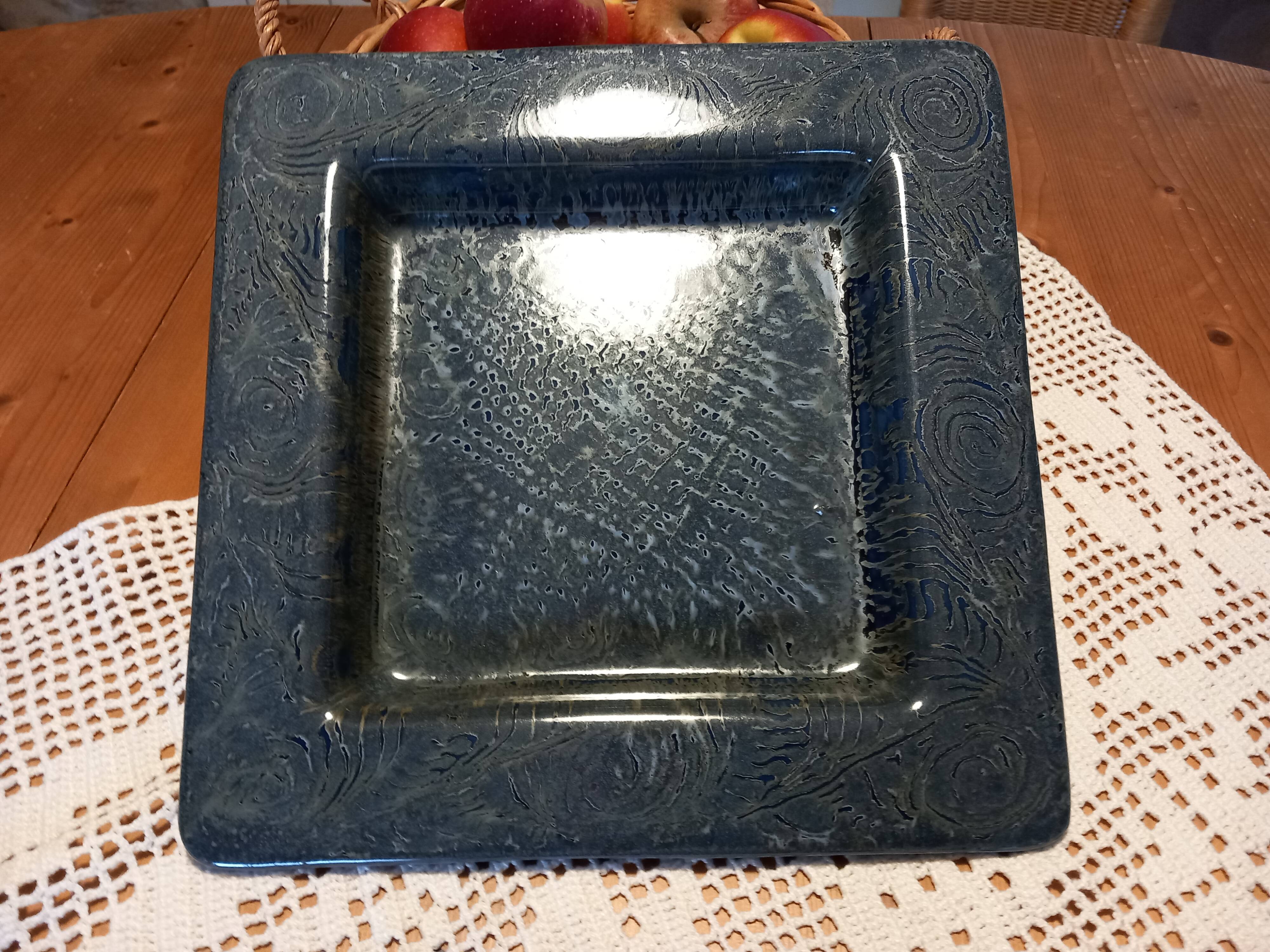 Glazed ceramic centrepiece signed Vila Clara