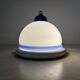 Vintage glass blue and white wall lamp sconce , 1970s