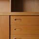 Bibliothèque de rangement vintage scandinave en chêne