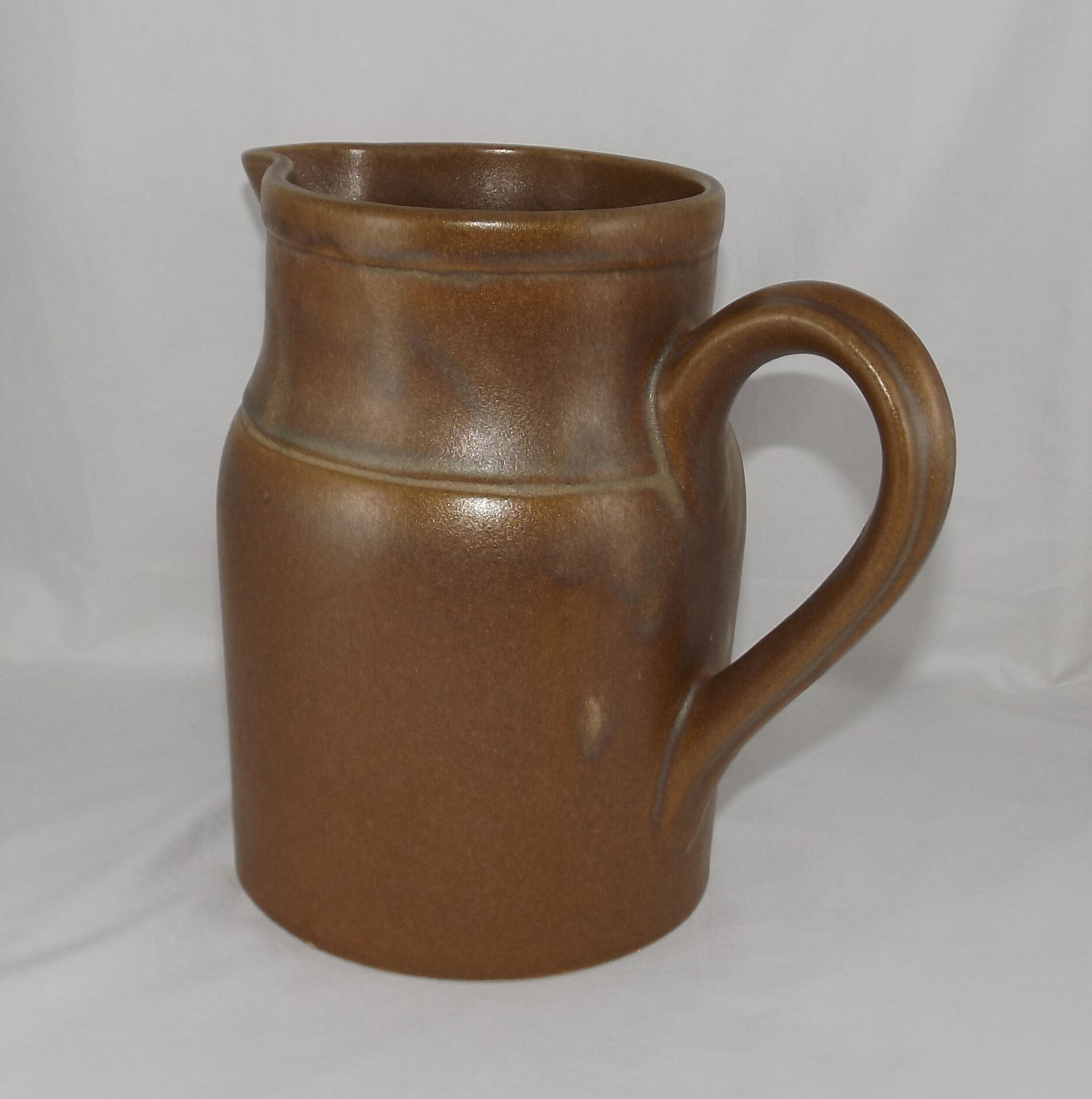 Vintage stoneware pitcher by the Digoin factory, France