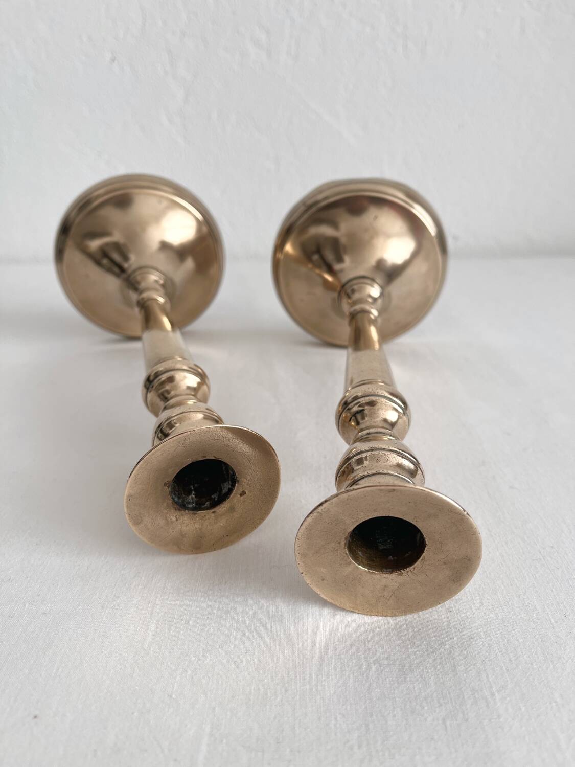 Antique candlesticks candlesticks baluster in brass copper