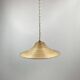 Lampe à suspension Pencil Split Reed, rotin, bambou et laiton, Italie, années 1970