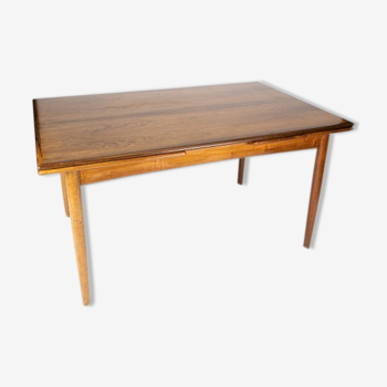 Table à manger en bois de rose avec extensions de design danois des années 1960