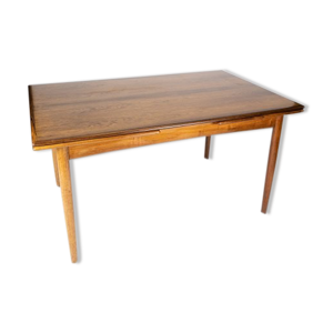 Table à manger en bois de rose avec extensions de design danois des années 1960