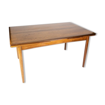Table à manger en bois de rose avec extensions de design danois des années 1960