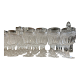 Service de verres à pied en cristal