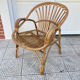 Vintage shell rattan armchair