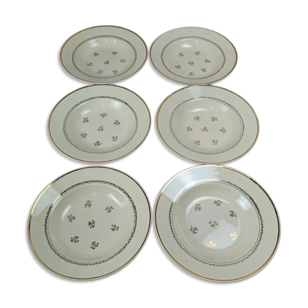 Lot de 6 assiettes creuses Gien