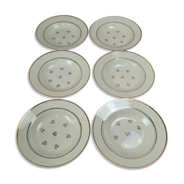 Lot de 6 assiettes creuses Gien