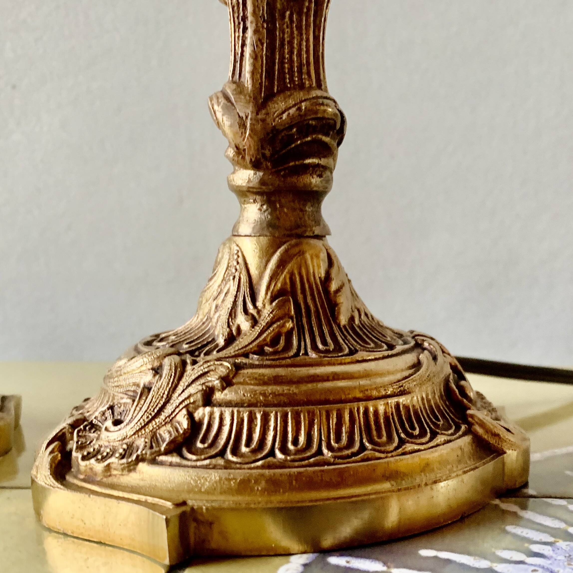 Pair of vintage brass lamps