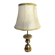 Lampe vintage, acier et laiton. Abat-jour en vessie de porc