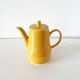 Old yellow ceramic coffee or teapot 1960