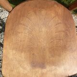 Set of 2 old and screen-printed bistro chairs