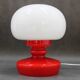 1970s Stepan Tabery Red Glass Mushroom Table Lamp, Czechoslovakia