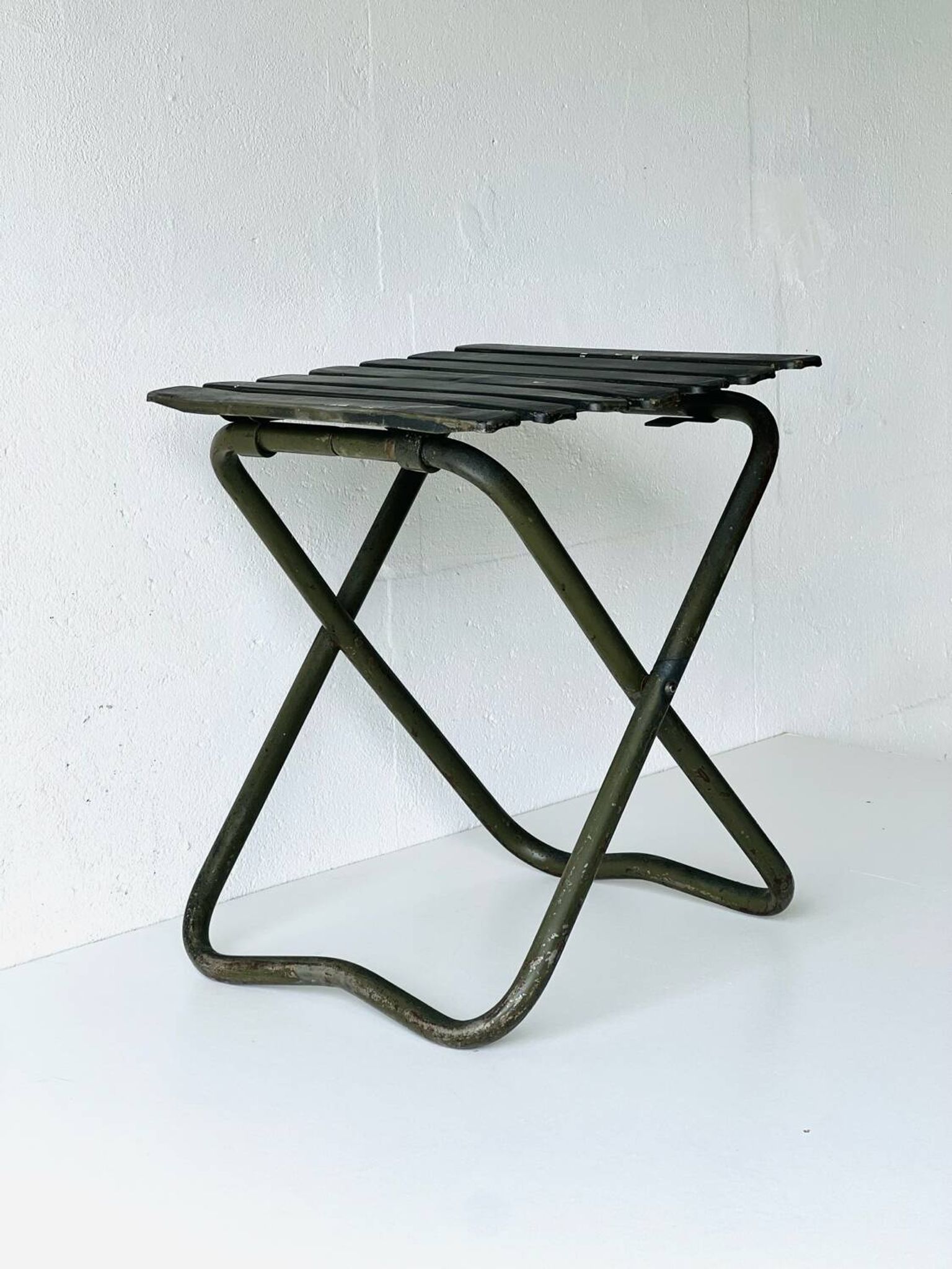 Chaise pliante industrielle de l'armée, 1960'