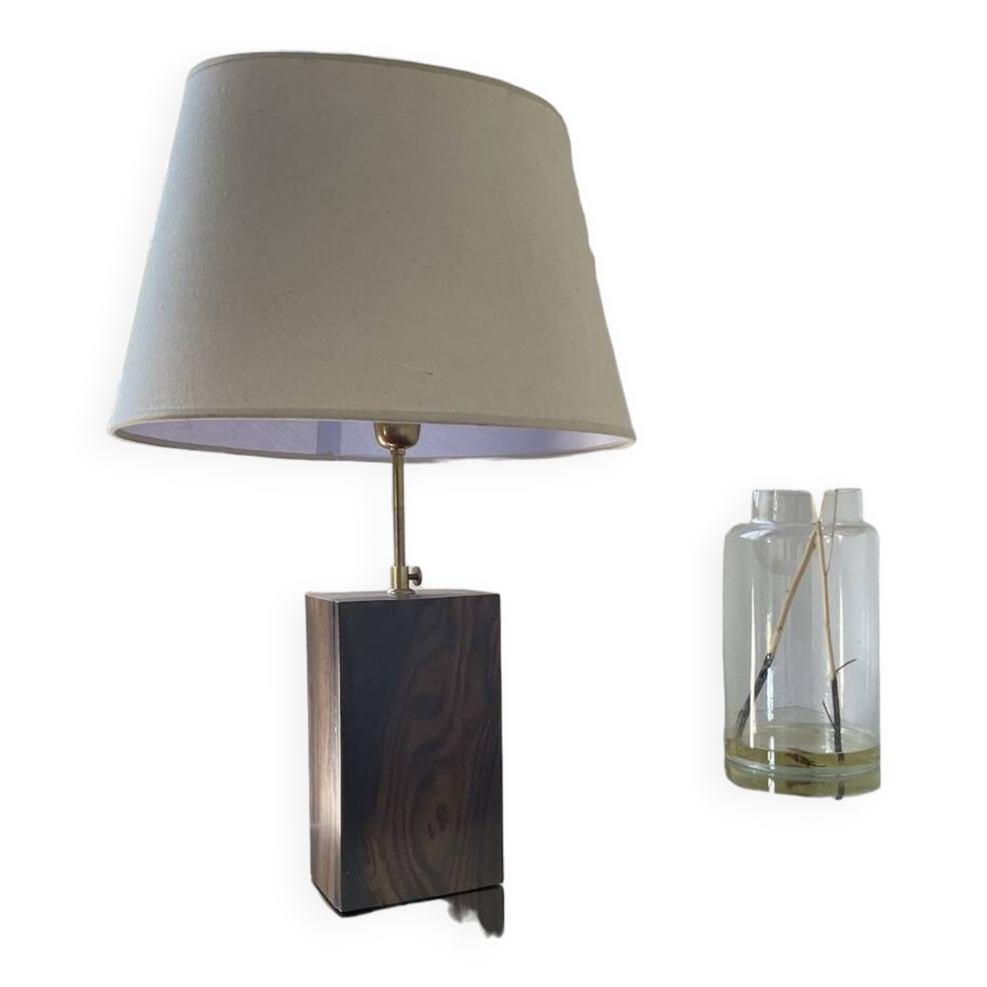 1950s wooden table lamp