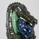 Valérie Courtet. Crocodile carrying hippos. Contemporary.