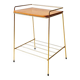 Gold metal bedside table