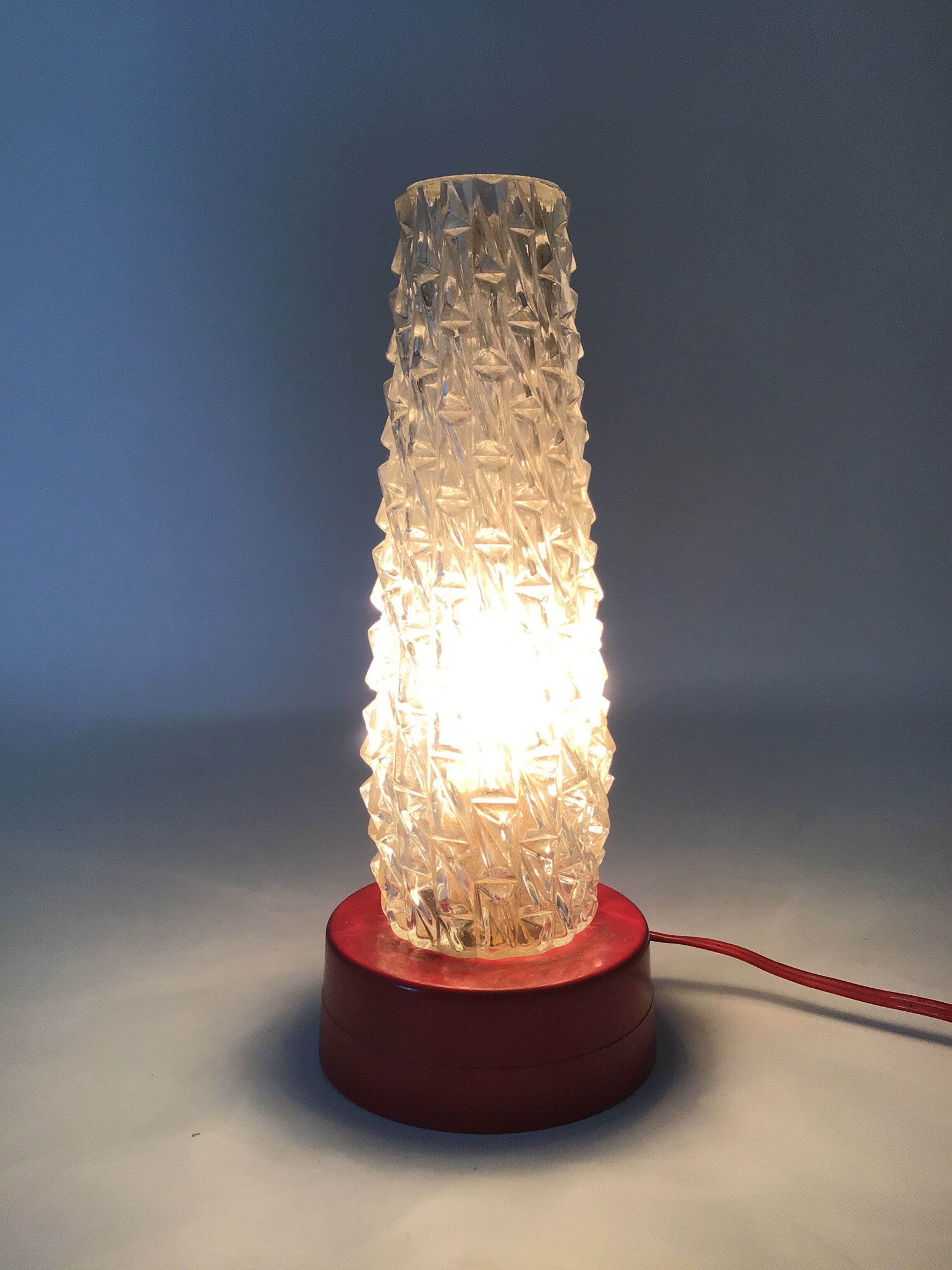 Lampe veilleuse vintage 60´s métal verre
