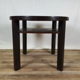 Art decò round black coffee table