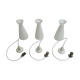 Set of 3 lamps suspended in glass by Louis Kalff for Philips
