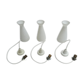 Set of 3 lamps suspended in glass by Louis Kalff for Philips