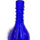 Empoli Cobalt Blue Bubble Glass Vase Mid-Century
