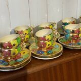 Colorful tea set from Vallauris