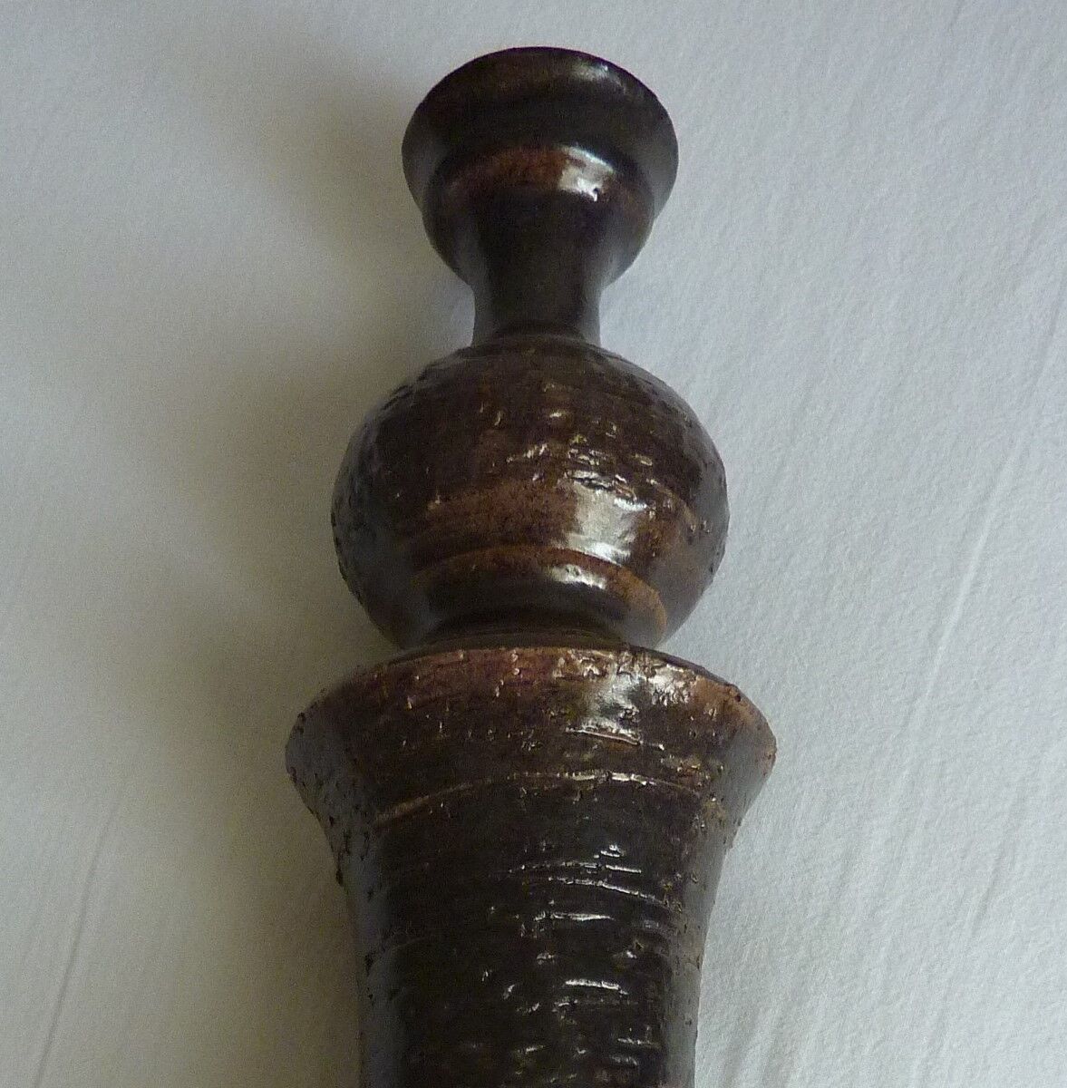 Ceramic candle holder signed Jean Marais authentic Vallauris