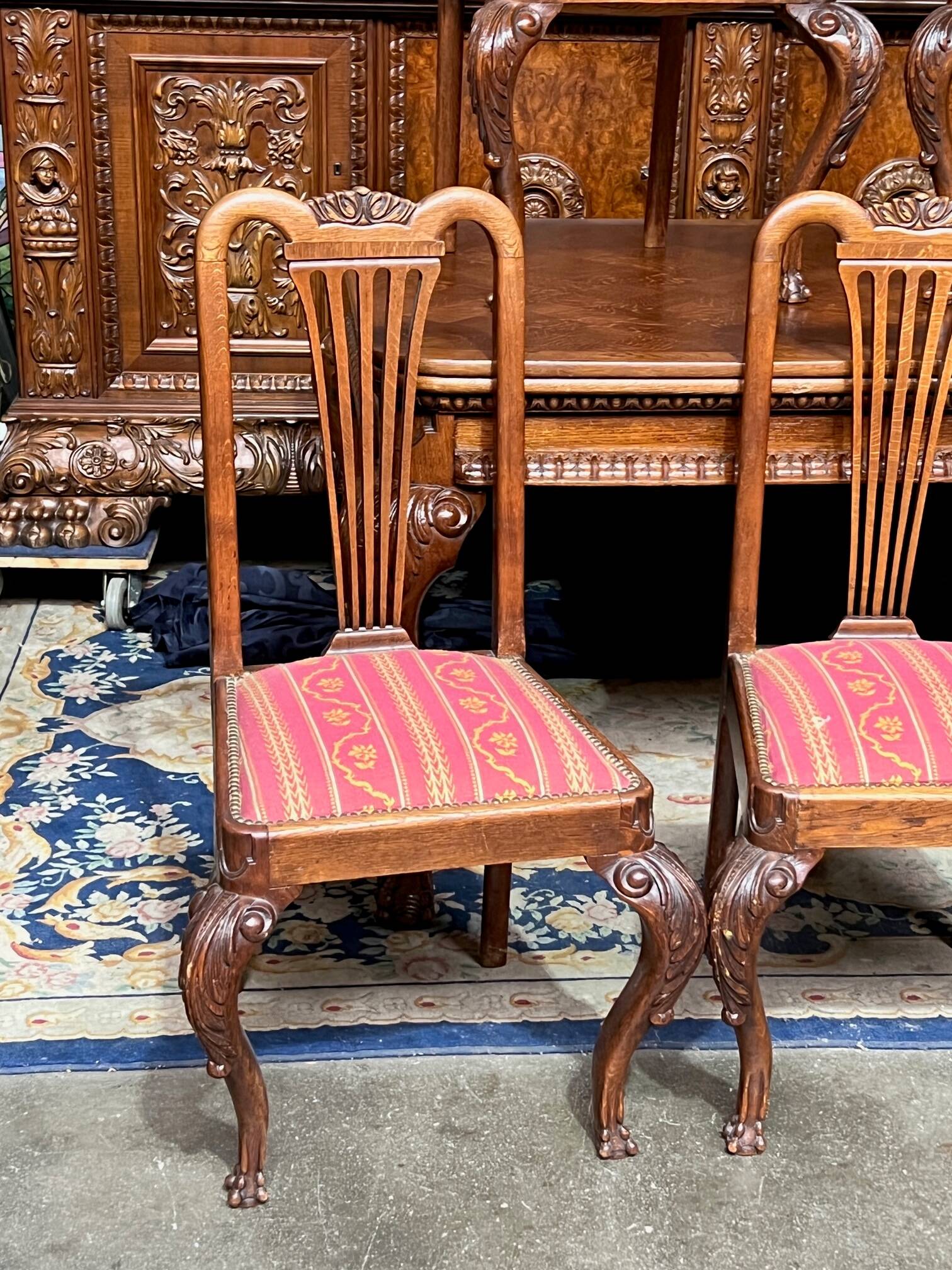 Ensemble - 5 chaises style Chippendale.