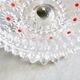 Vintage transparent crystal glass decorative plate, Italy, 1960s.