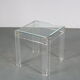 1970s Pair of lucite side tables by iTRE, Italy