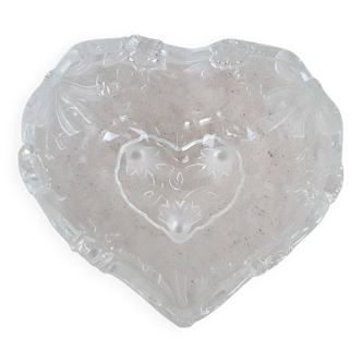 Heart shaped glass bowl