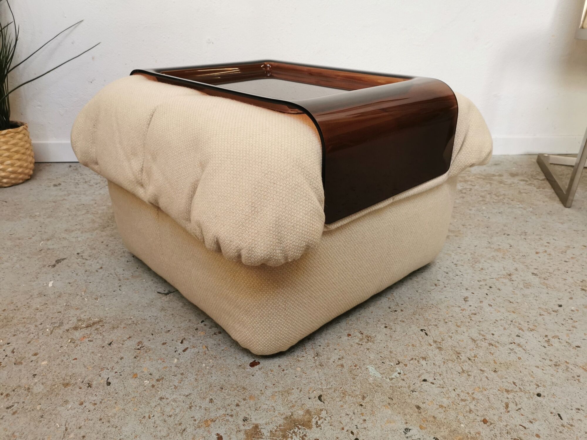 Pouf Gao by Jean Paul Laloy for Cinna vintage design 1970