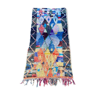 Moroccan carpet Boucherouite 95x205cm