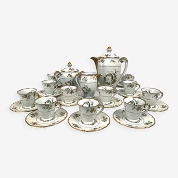 Limoges Bonhomme porcelain coffee set circa 1960