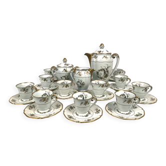 Limoges Bonhomme porcelain coffee set circa 1960