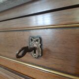 vintage - Small style chest of drawers - Louis XVI marble top with 1 drawer and 2 doors