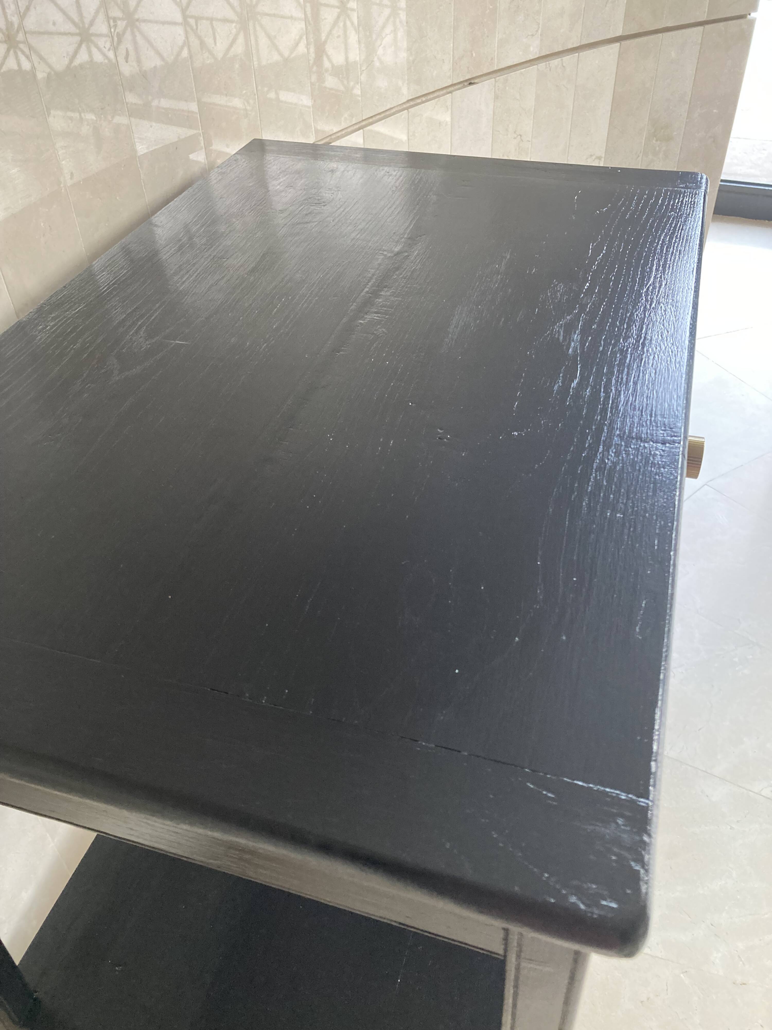 Black lacquered serving table
