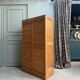 Oak filing cabinet with curtains (renovated)