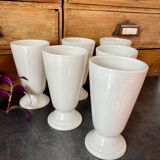 6 Mazagrans white ceramic