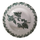 Plate by A. Lebacqz & M. Bouchart, green floral decoration, Richelieu model