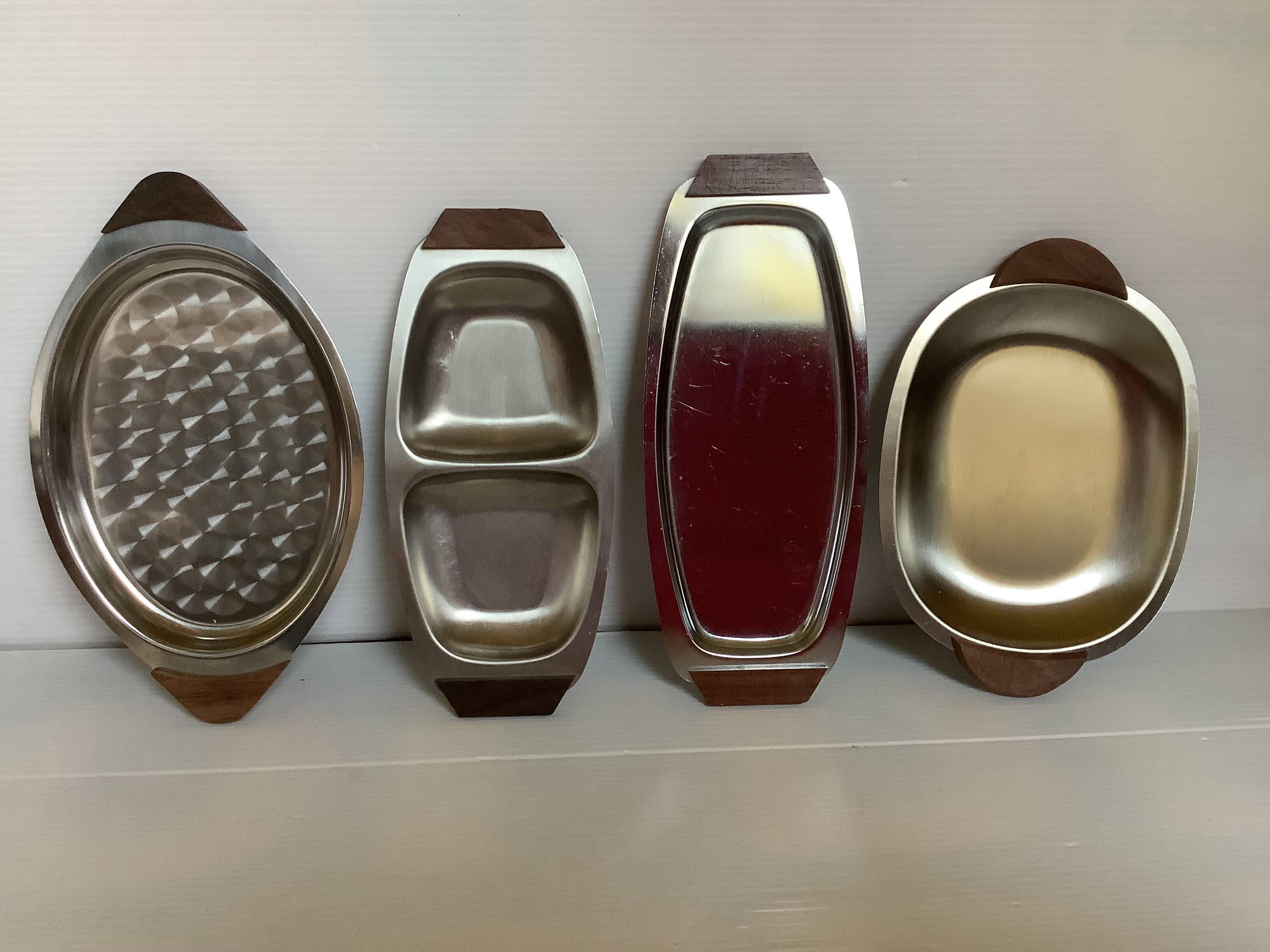 4 raviers métal et bois style scandinave