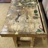 Old wooden craft workbench