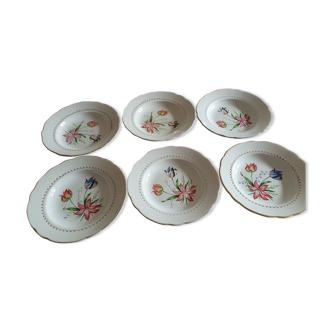 6 assietes creuses luneville-badonviller