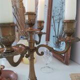 Vintage brass chandelier 5-burner